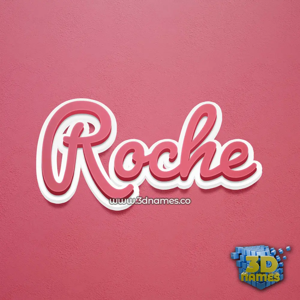 roche in Red Scribble style - 3D name wallpaper