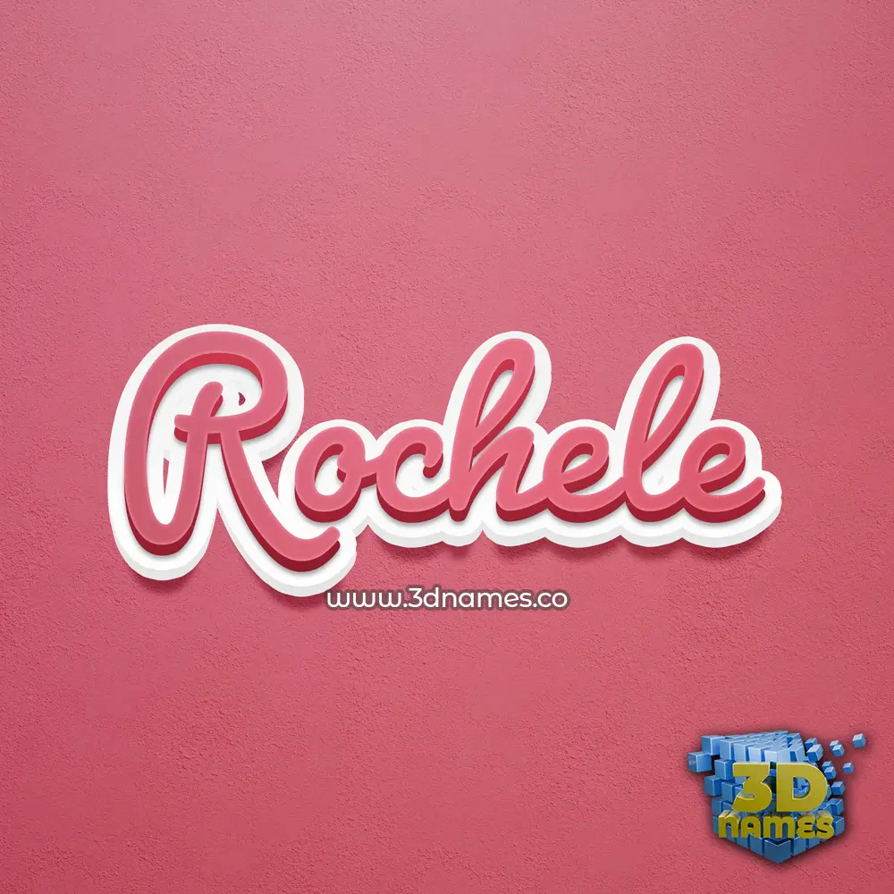 rochele in Red Scribble style - 3D name wallpaper