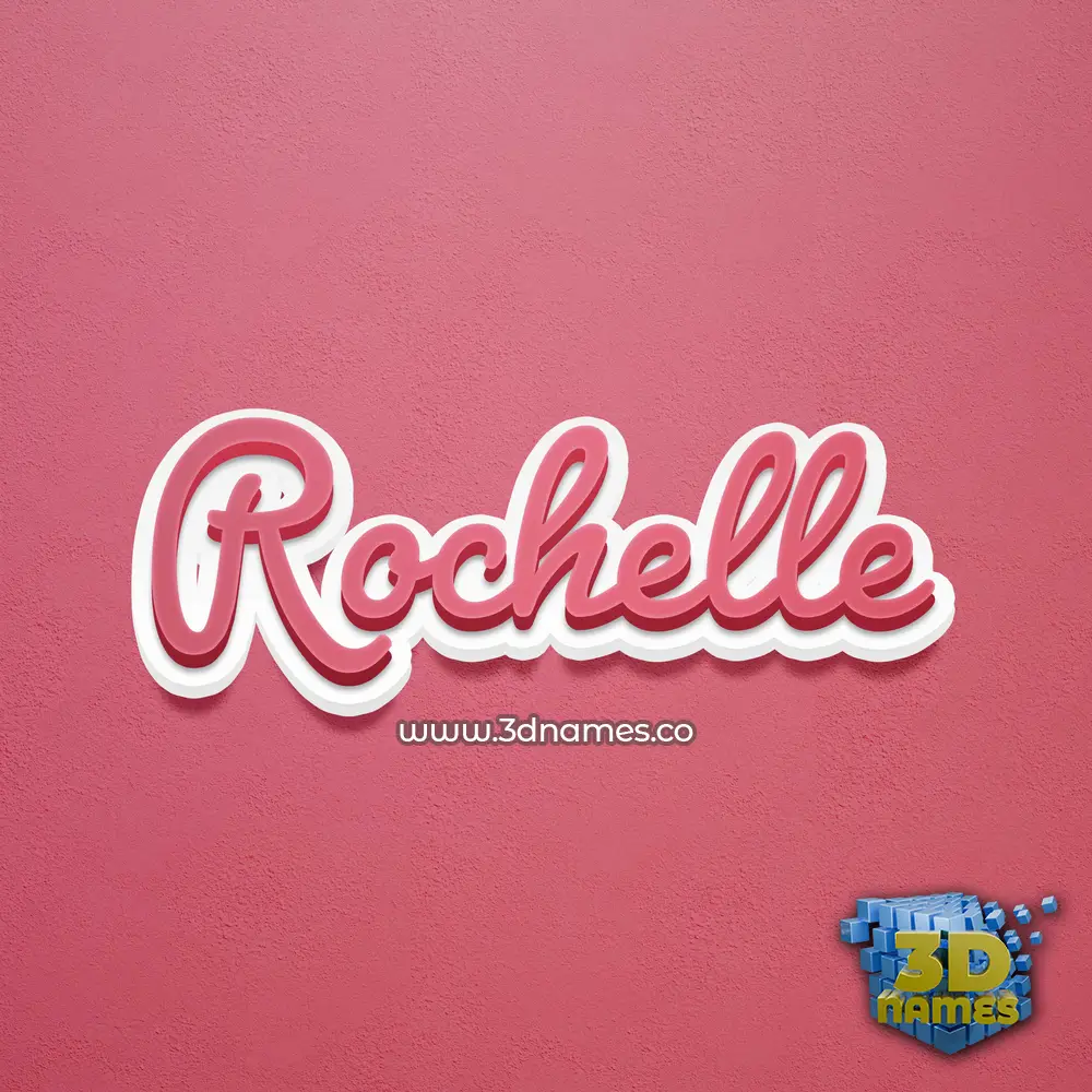 rochelle in Red Scribble style - 3D name wallpaper
