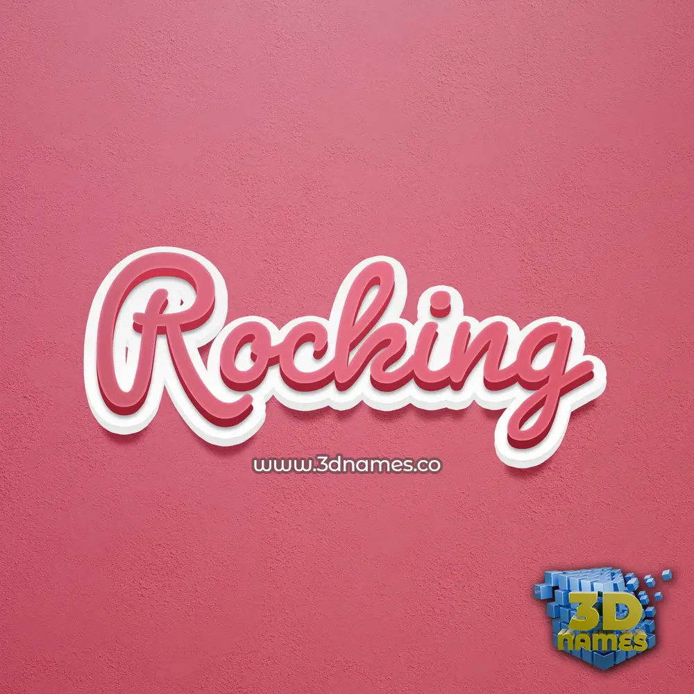 rocking in Red Scribble style - 3D name wallpaper
