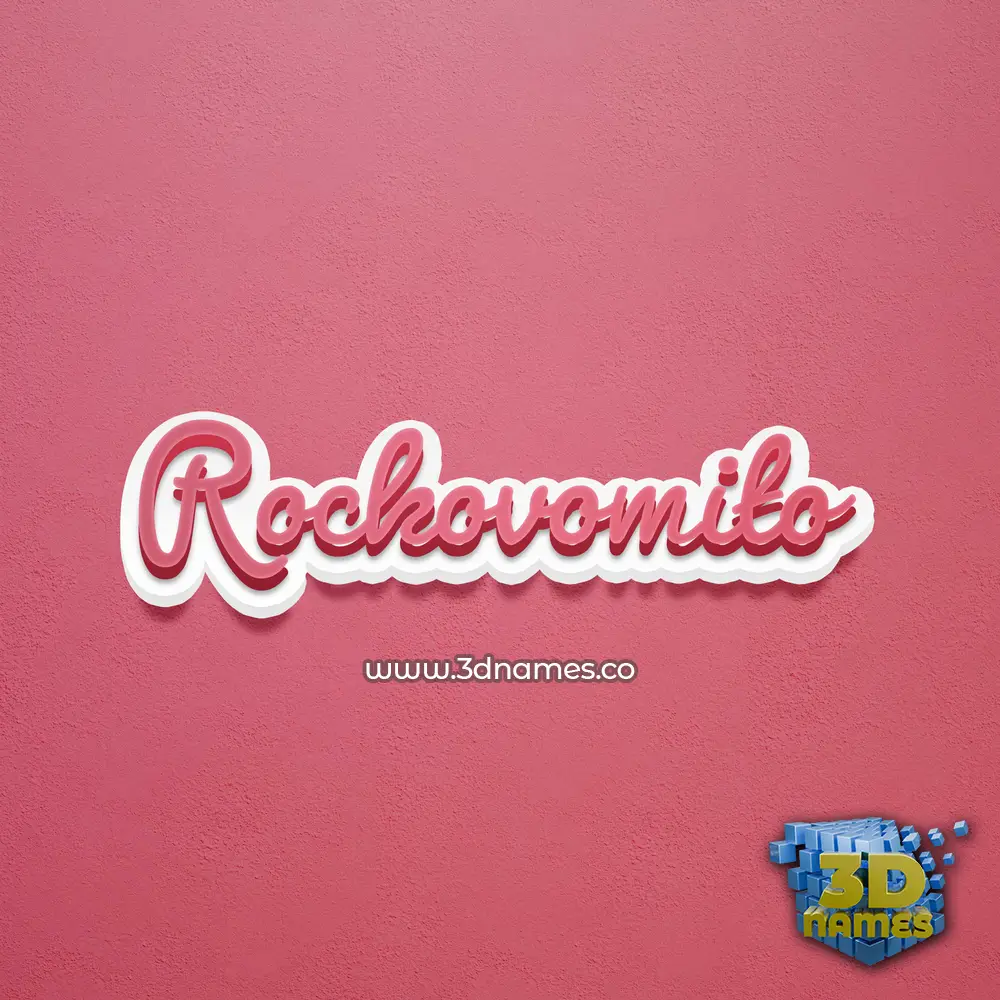 rockovomito in Red Scribble style - 3D name wallpaper