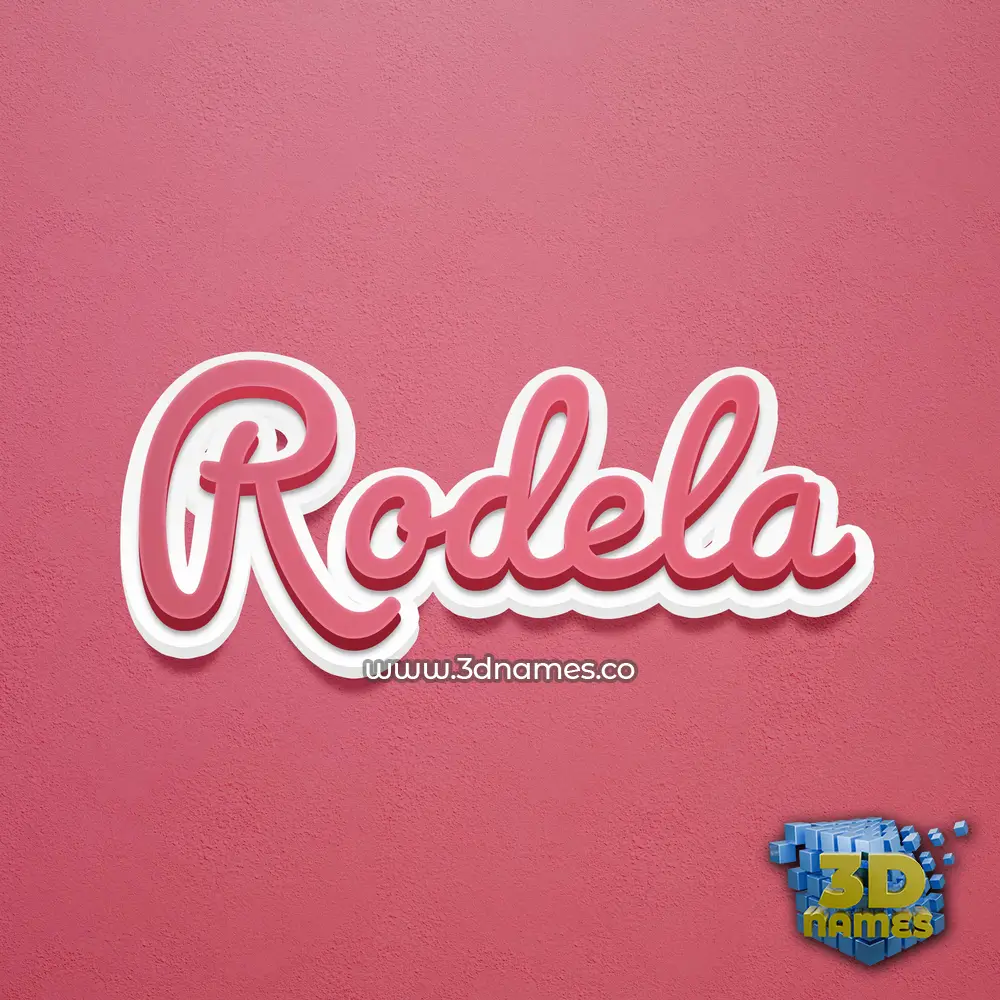 rodela in Red Scribble style - 3D name wallpaper