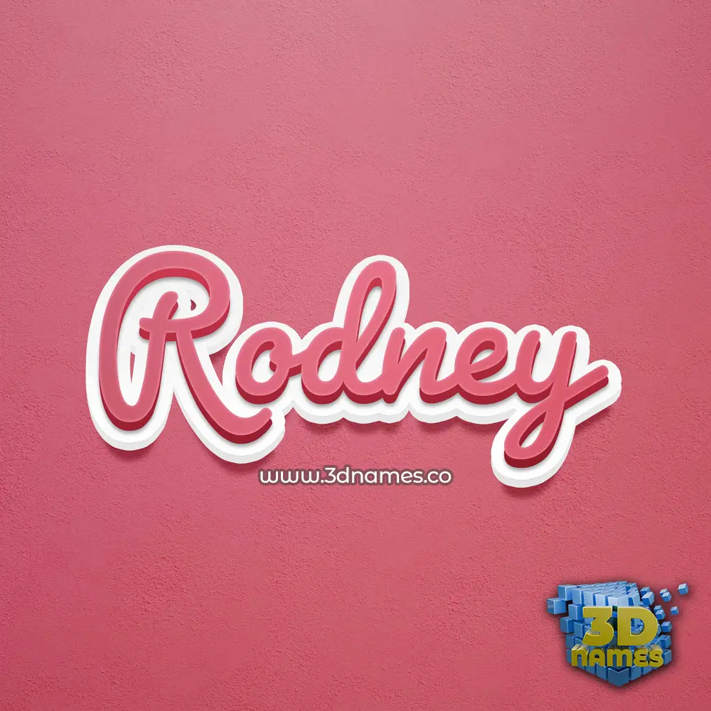 rodney in Red Scribble style - 3D name wallpaper