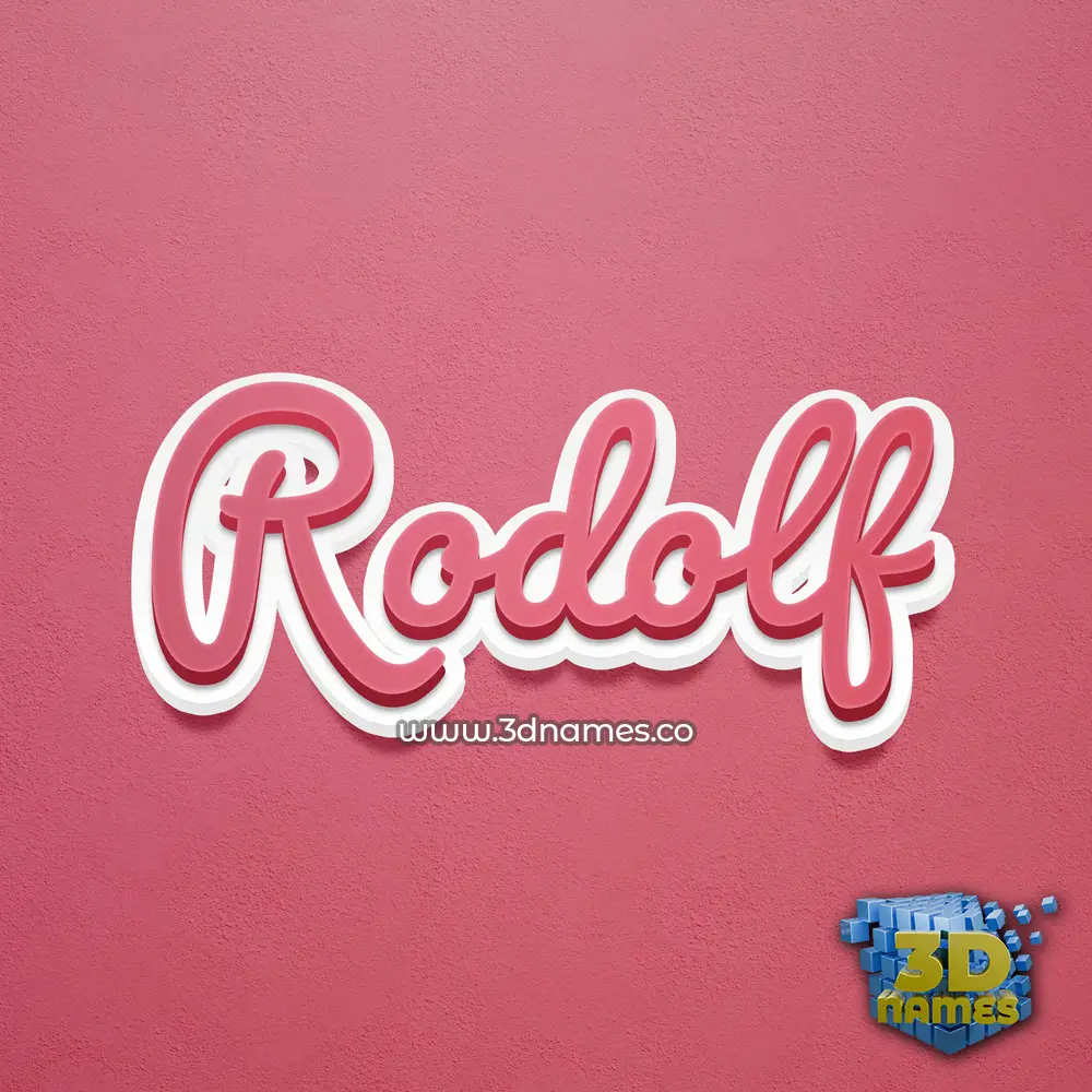 rodolf in Red Scribble style - 3D name wallpaper