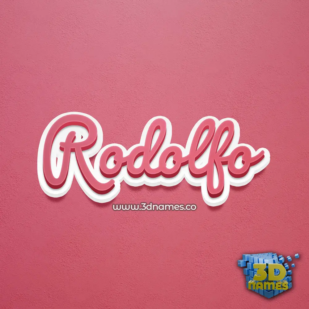 rodolfo in Red Scribble style - 3D name wallpaper