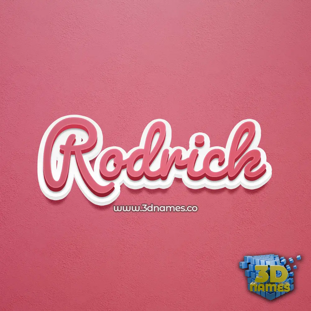 rodrick in Red Scribble style - 3D name wallpaper