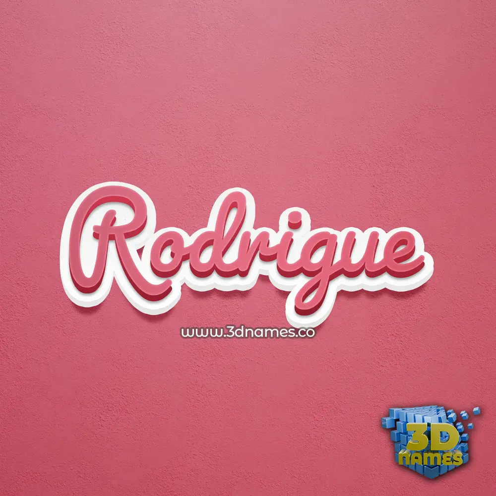 rodrigue in Red Scribble style - 3D name wallpaper