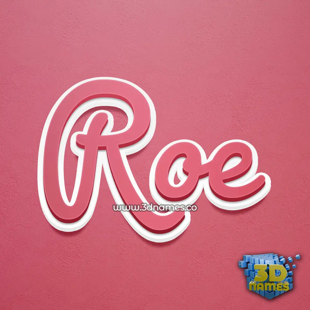 roe in Red Scribble style - 3D name wallpaper