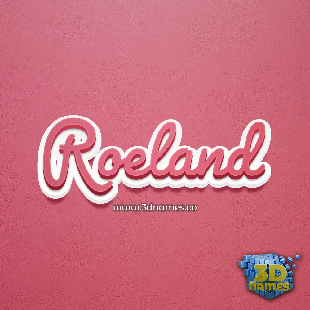 roeland in Red Scribble style - 3D name wallpaper