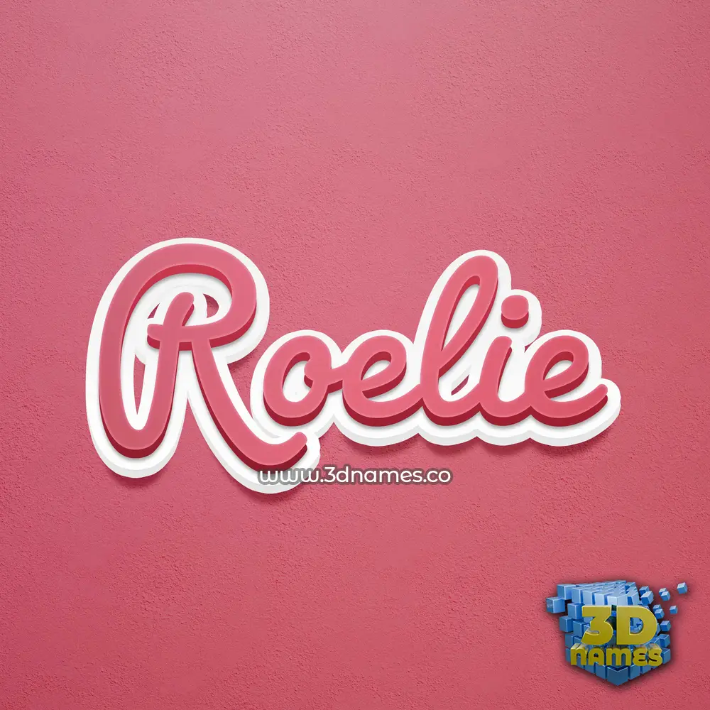 roelie in Red Scribble style - 3D name wallpaper