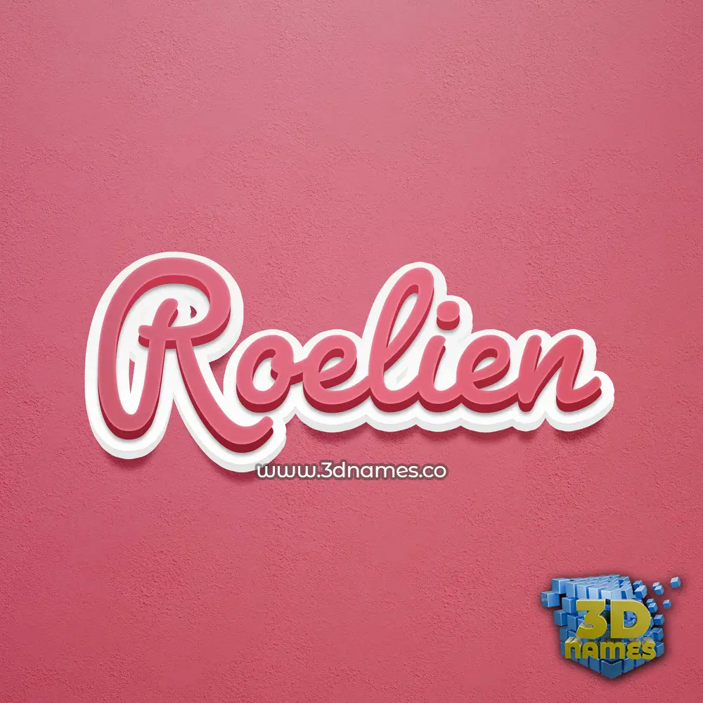 roelien in Red Scribble style - 3D name wallpaper
