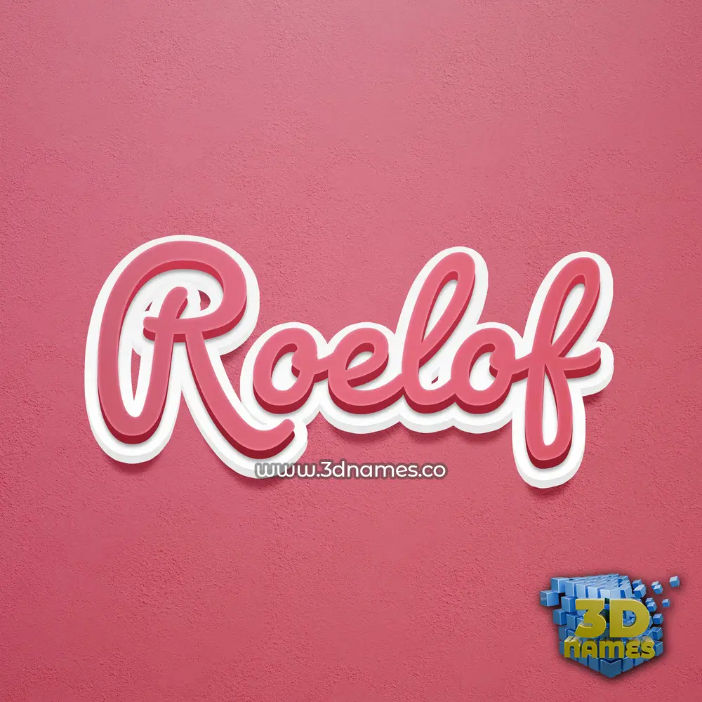 roelof in Red Scribble style - 3D name wallpaper