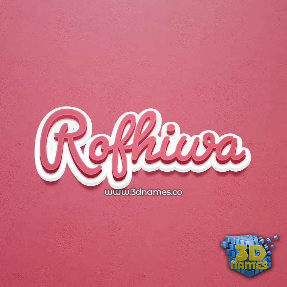 rofhiwa in Red Scribble style - 3D name wallpaper