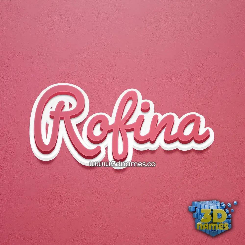 rofina in Red Scribble style - 3D name wallpaper