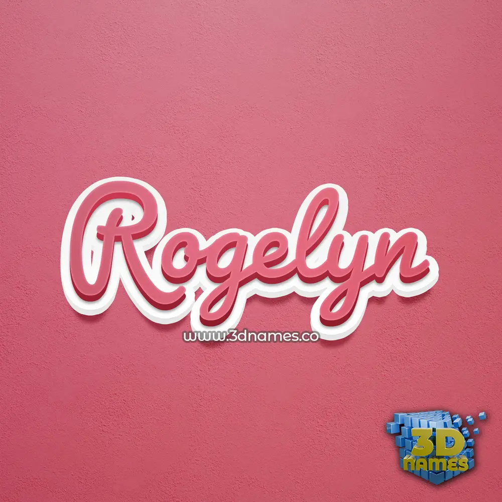 rogelyn in Red Scribble style - 3D name wallpaper