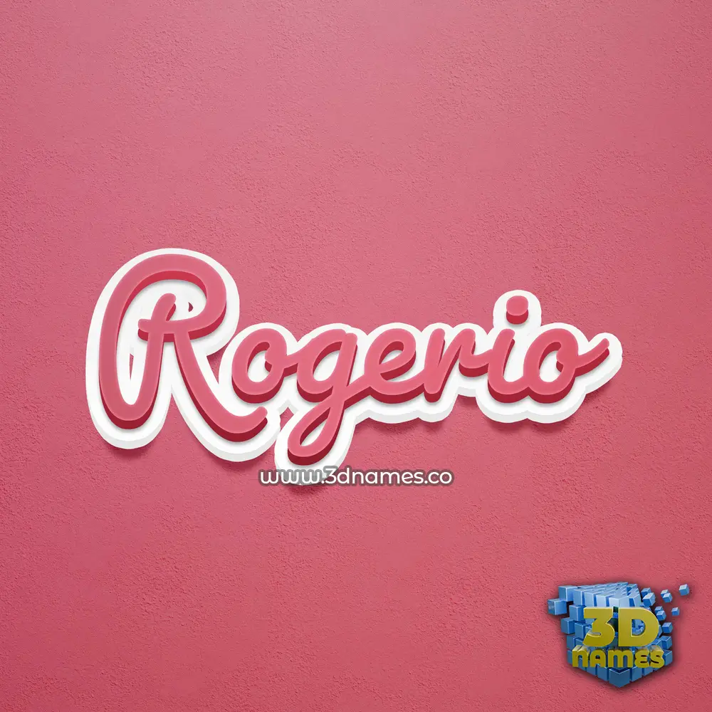 rogerio in Red Scribble style - 3D name wallpaper