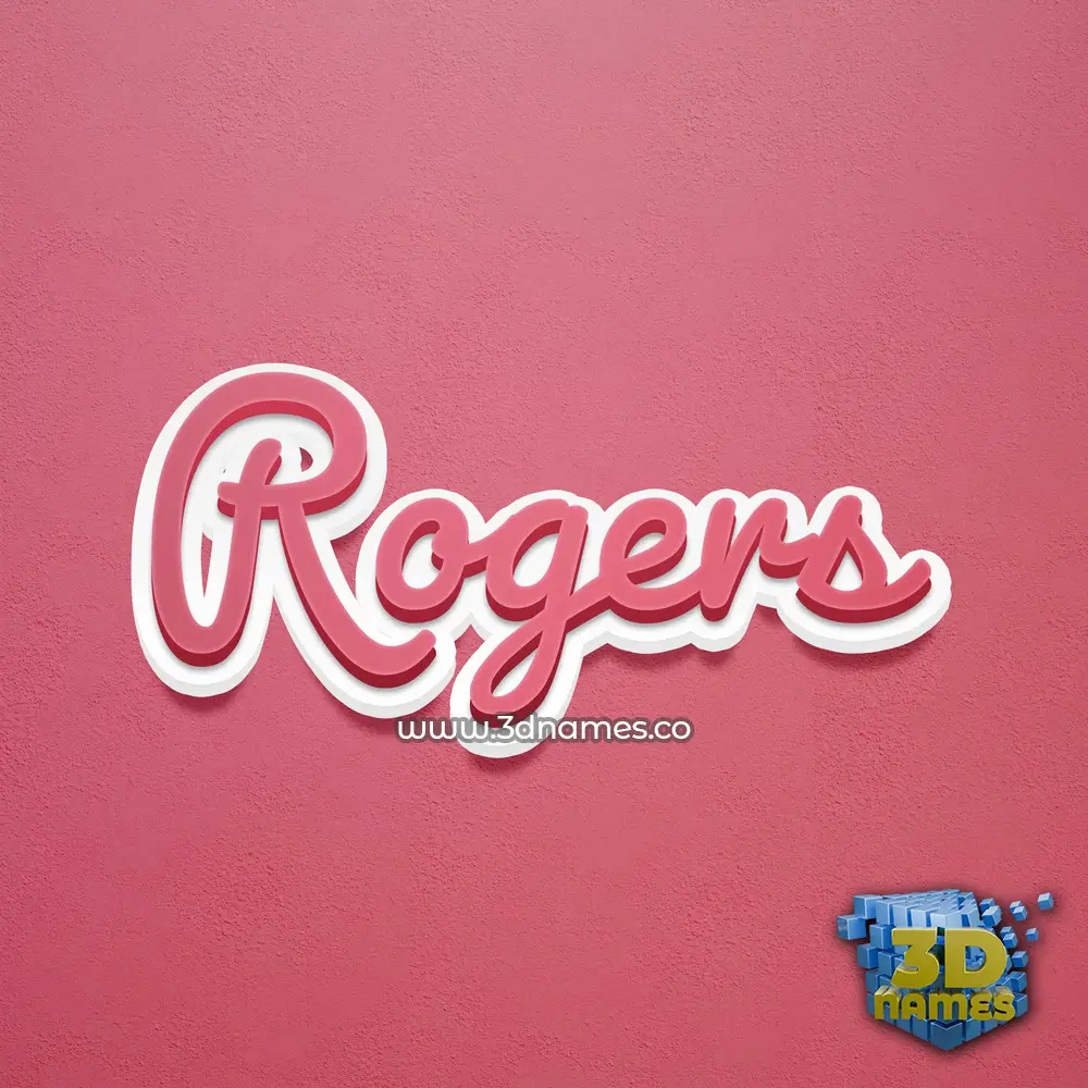 rogers in Red Scribble style - 3D name wallpaper