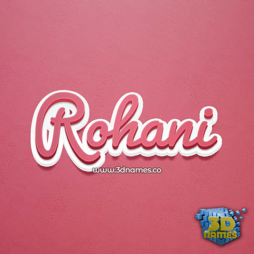 rohani in Red Scribble style - 3D name wallpaper
