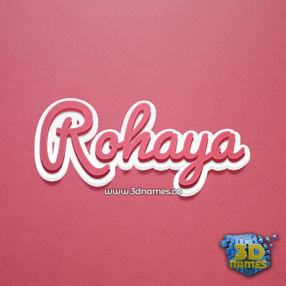 rohaya in Red Scribble style - 3D name wallpaper