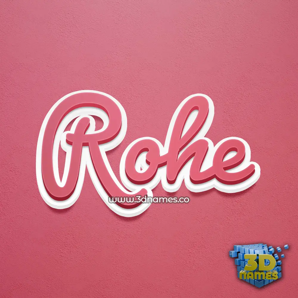 rohe in Red Scribble style - 3D name wallpaper