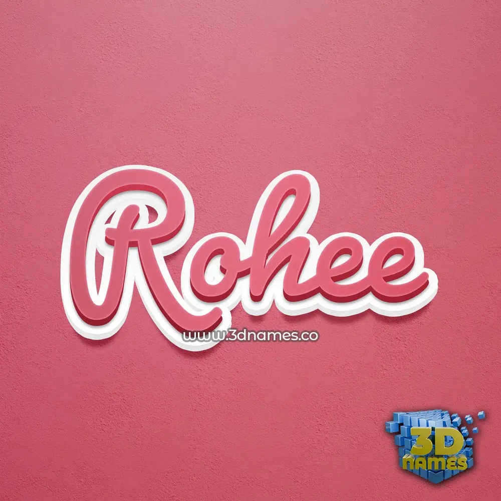 rohee in Red Scribble style - 3D name wallpaper