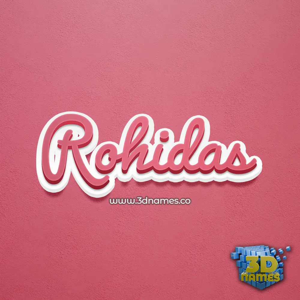 rohidas in Red Scribble style - 3D name wallpaper