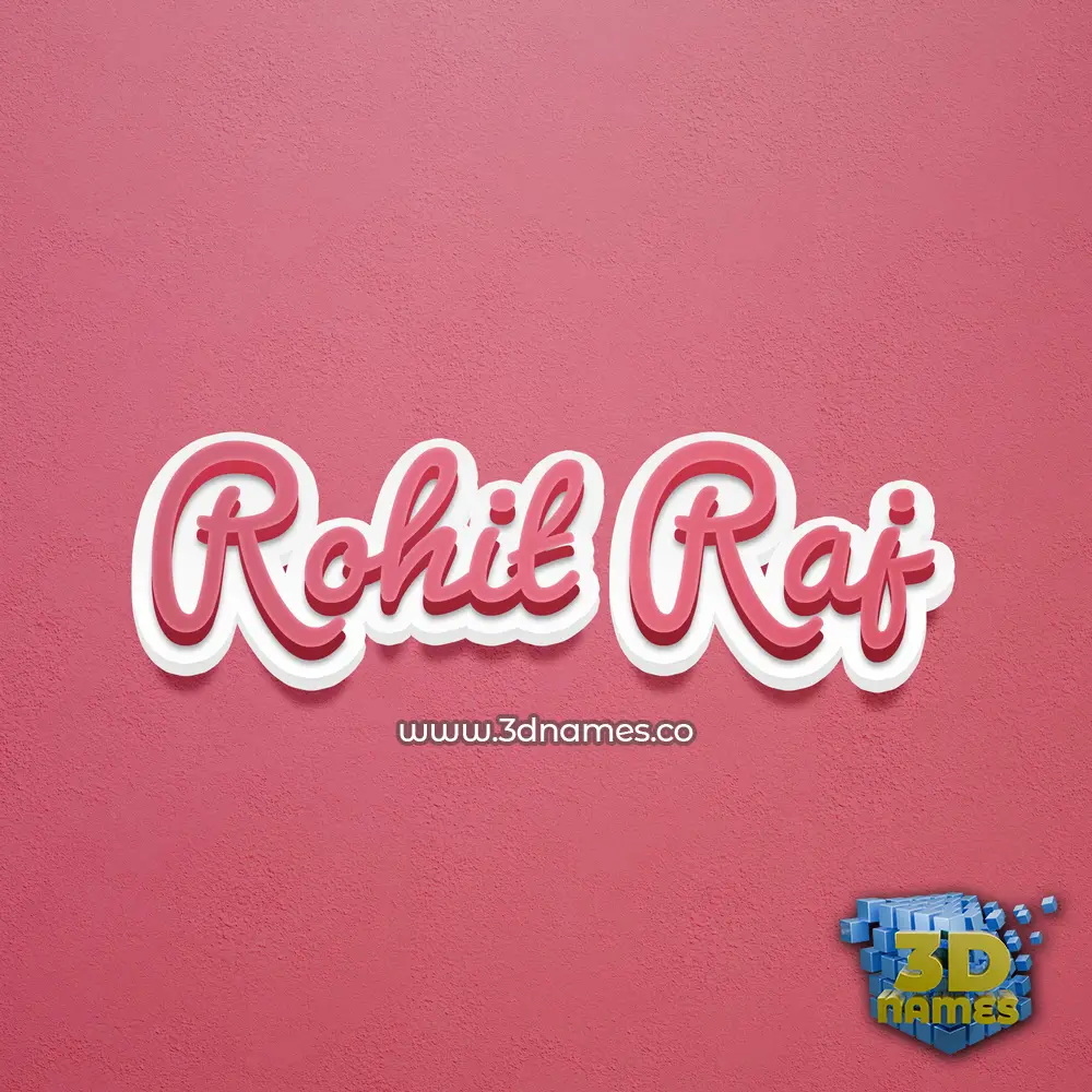 rohit raj in Red Scribble style - 3D name wallpaper