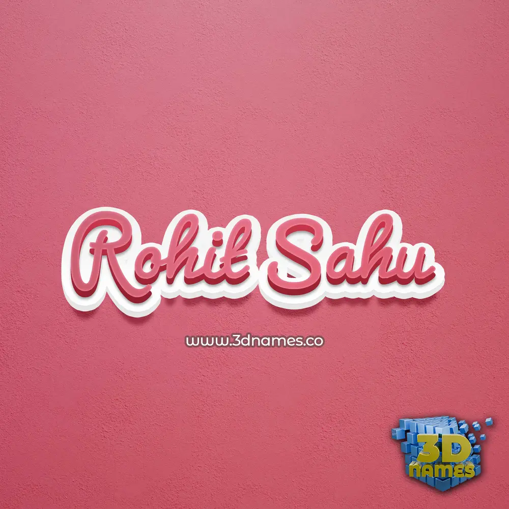 rohit sahu in Red Scribble style - 3D name wallpaper