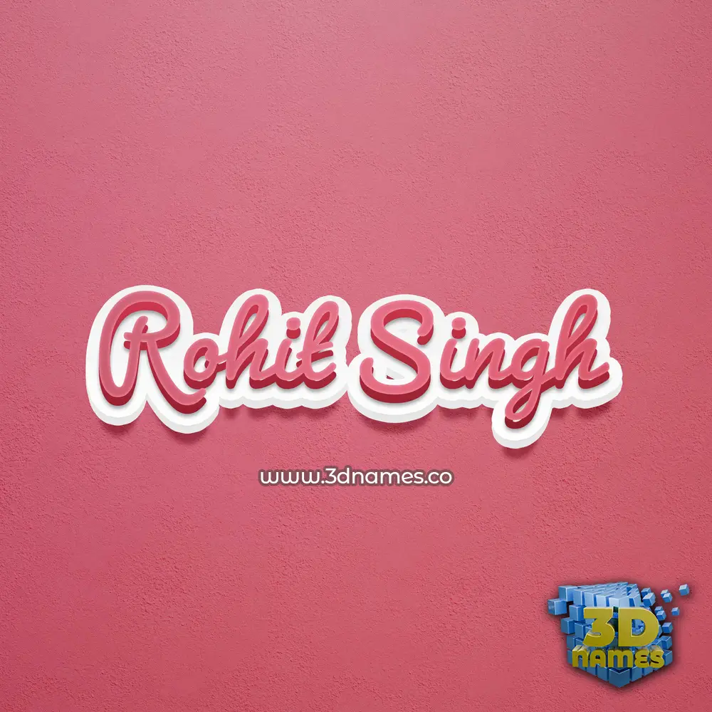 rohit singh in Red Scribble style - 3D name wallpaper