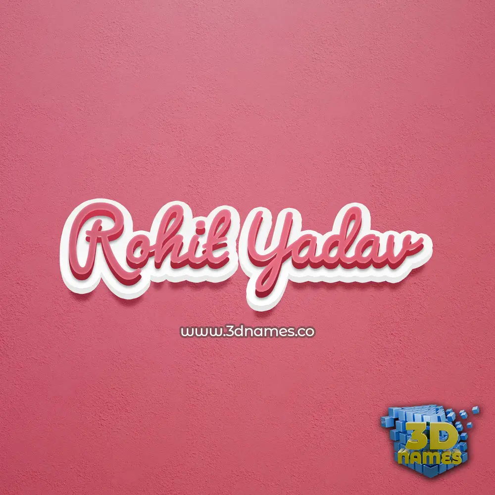 rohit yadav in Red Scribble style - 3D name wallpaper