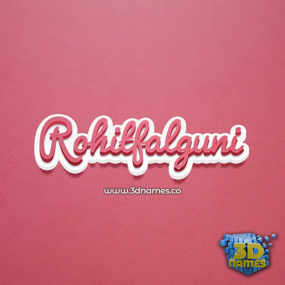 rohitfalguni in Red Scribble style - 3D name wallpaper