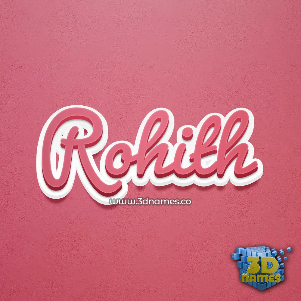 rohith in Red Scribble style - 3D name wallpaper
