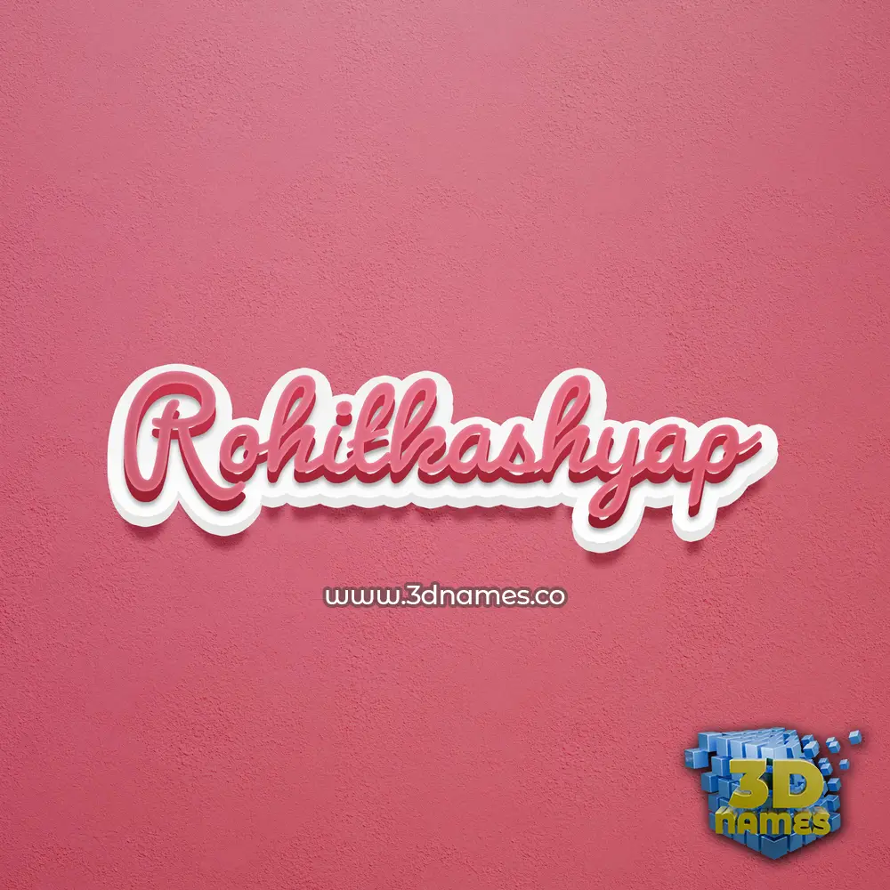 rohitkashyap in Red Scribble style - 3D name wallpaper
