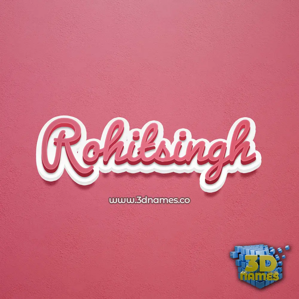 rohitsingh in Red Scribble style - 3D name wallpaper
