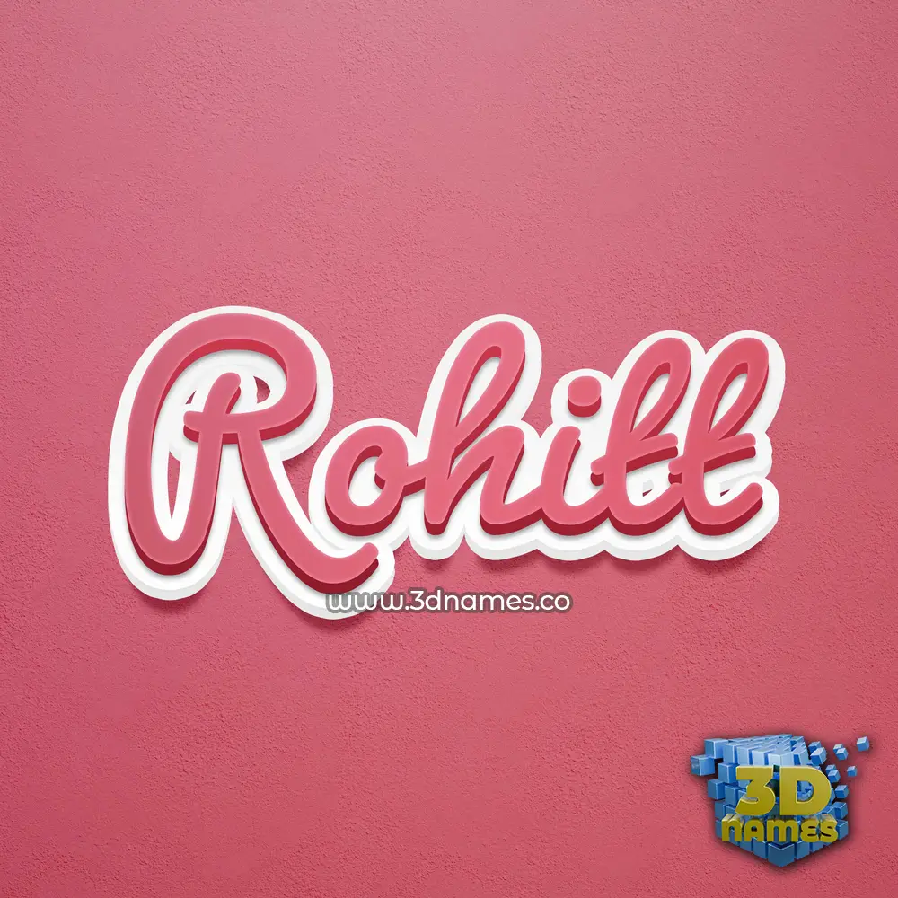 rohitt in Red Scribble style - 3D name wallpaper