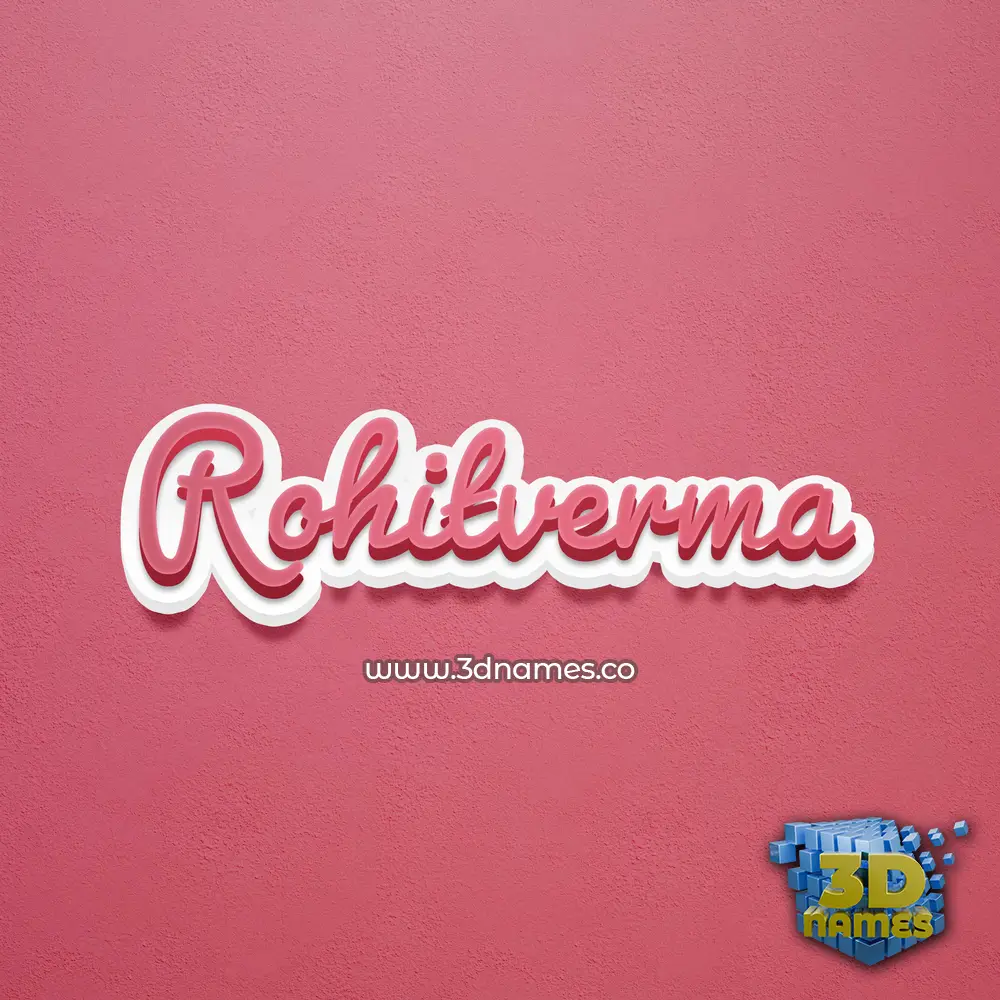 rohitverma in Red Scribble style - 3D name wallpaper