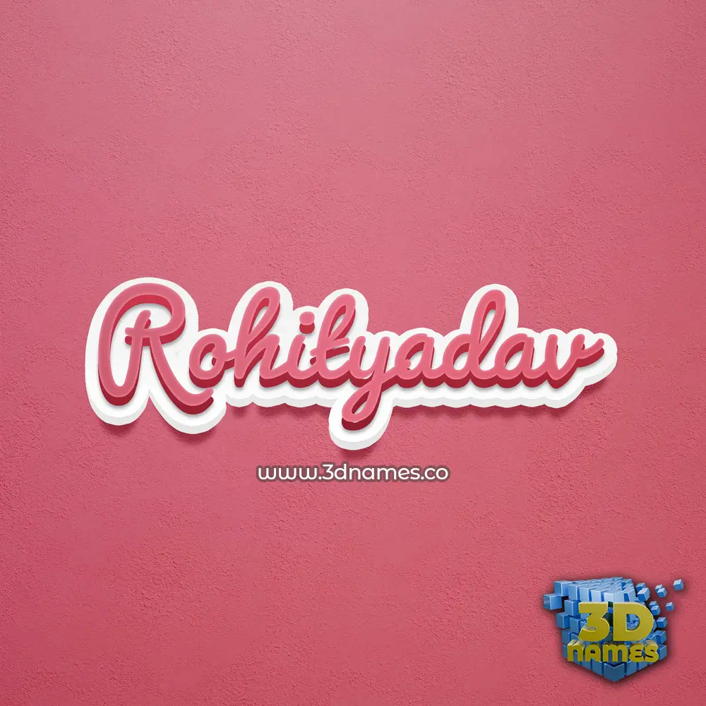 rohityadav in Red Scribble style - 3D name wallpaper
