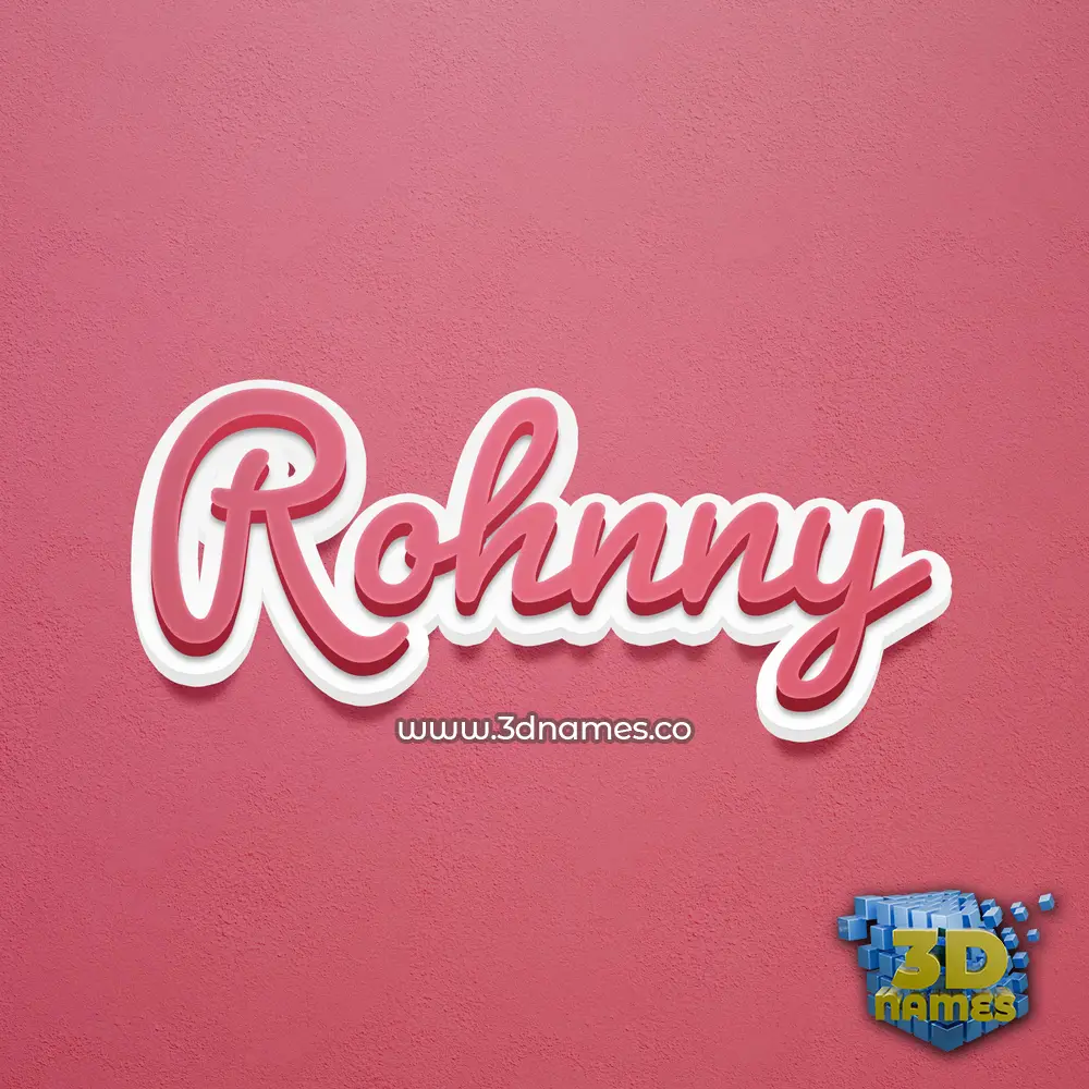 rohnny in Red Scribble style - 3D name wallpaper