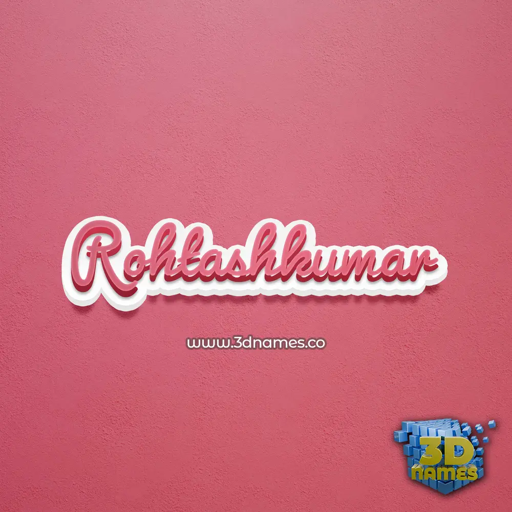 rohtashkumar in Red Scribble style - 3D name wallpaper