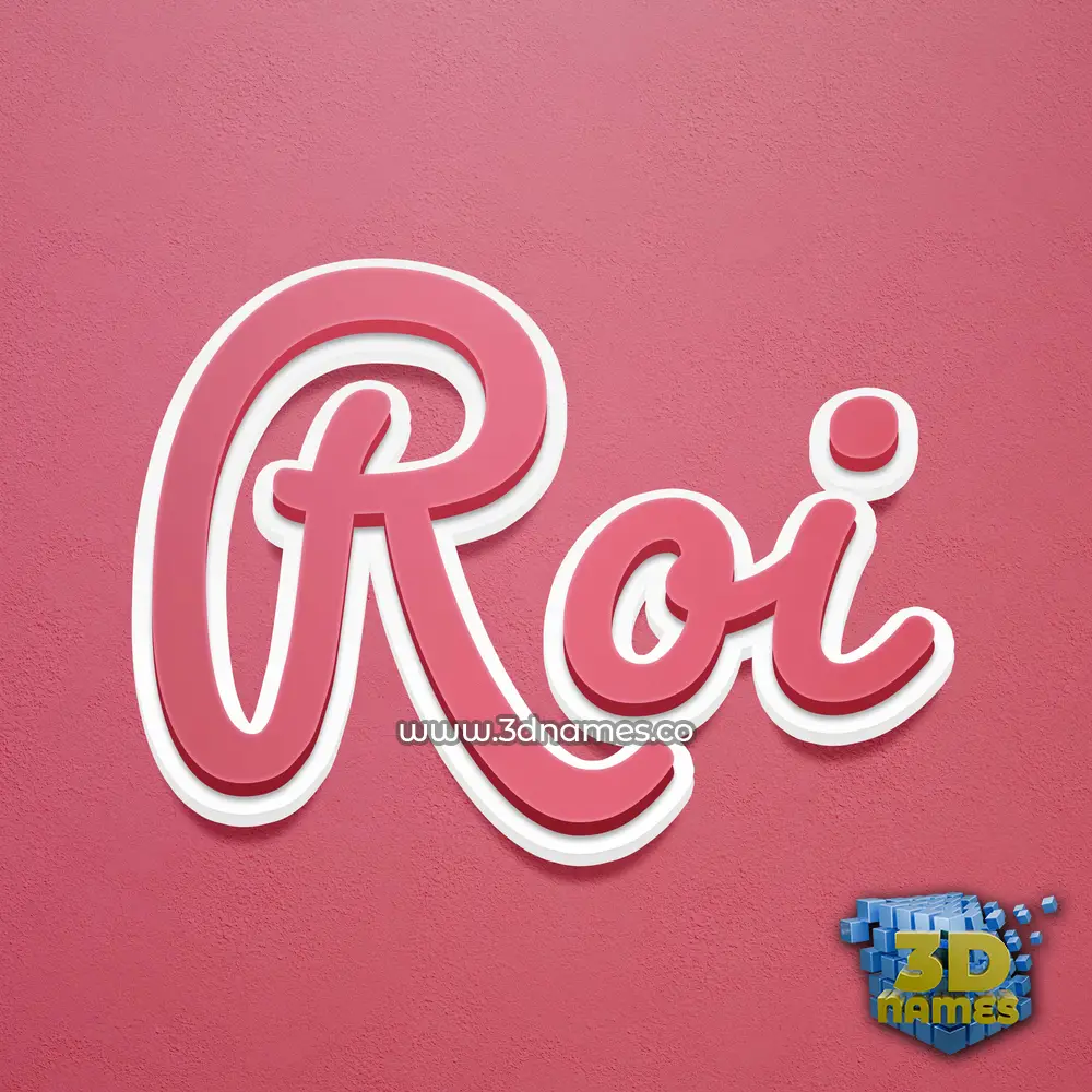roi in Red Scribble style - 3D name wallpaper