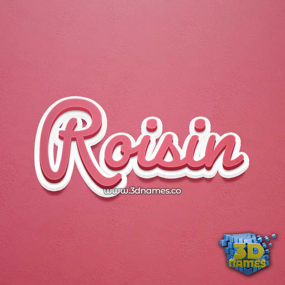 roisin in Red Scribble style - 3D name wallpaper