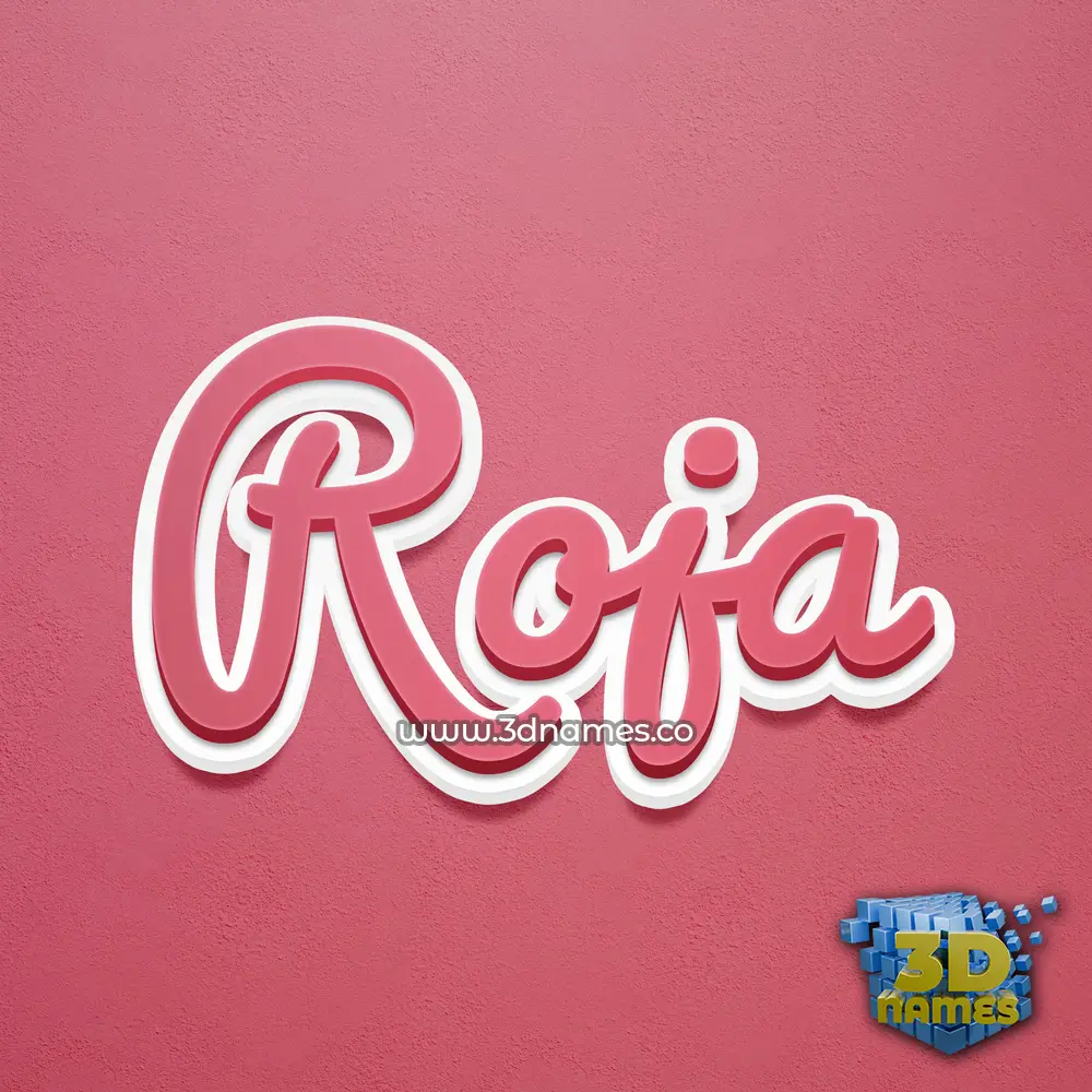 roja in Red Scribble style - 3D name wallpaper