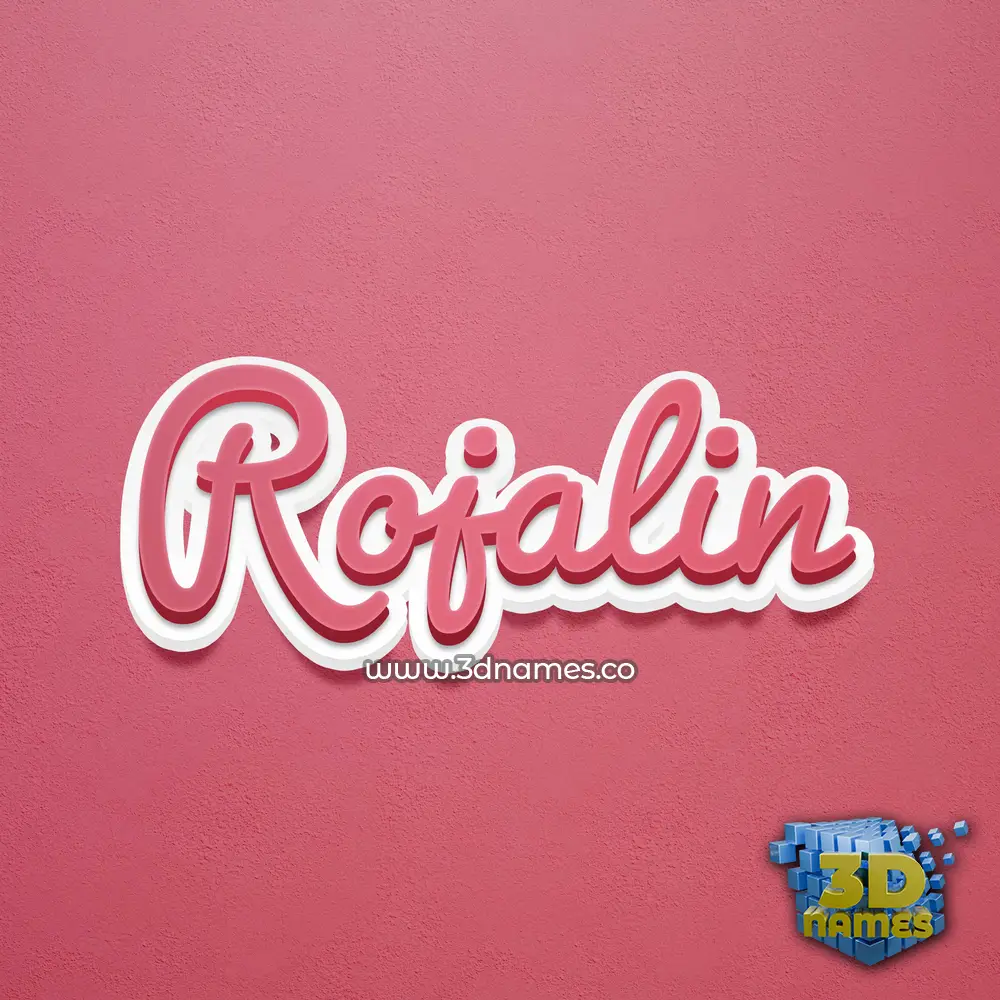 rojalin in Red Scribble style - 3D name wallpaper
