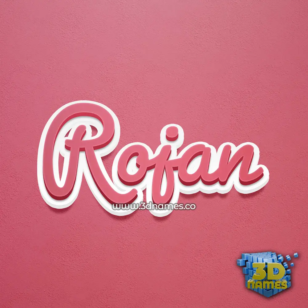 rojan in Red Scribble style - 3D name wallpaper