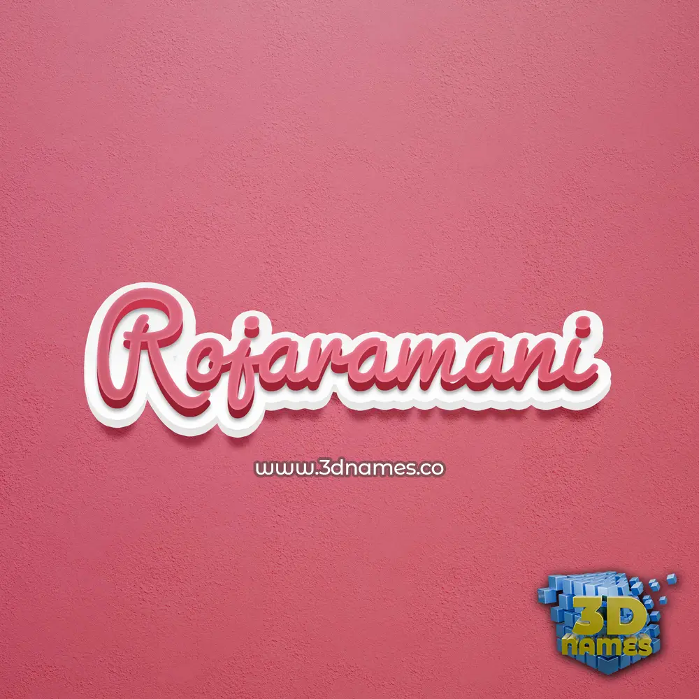 rojaramani in Red Scribble style - 3D name wallpaper