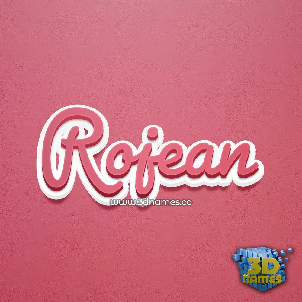 rojean in Red Scribble style - 3D name wallpaper