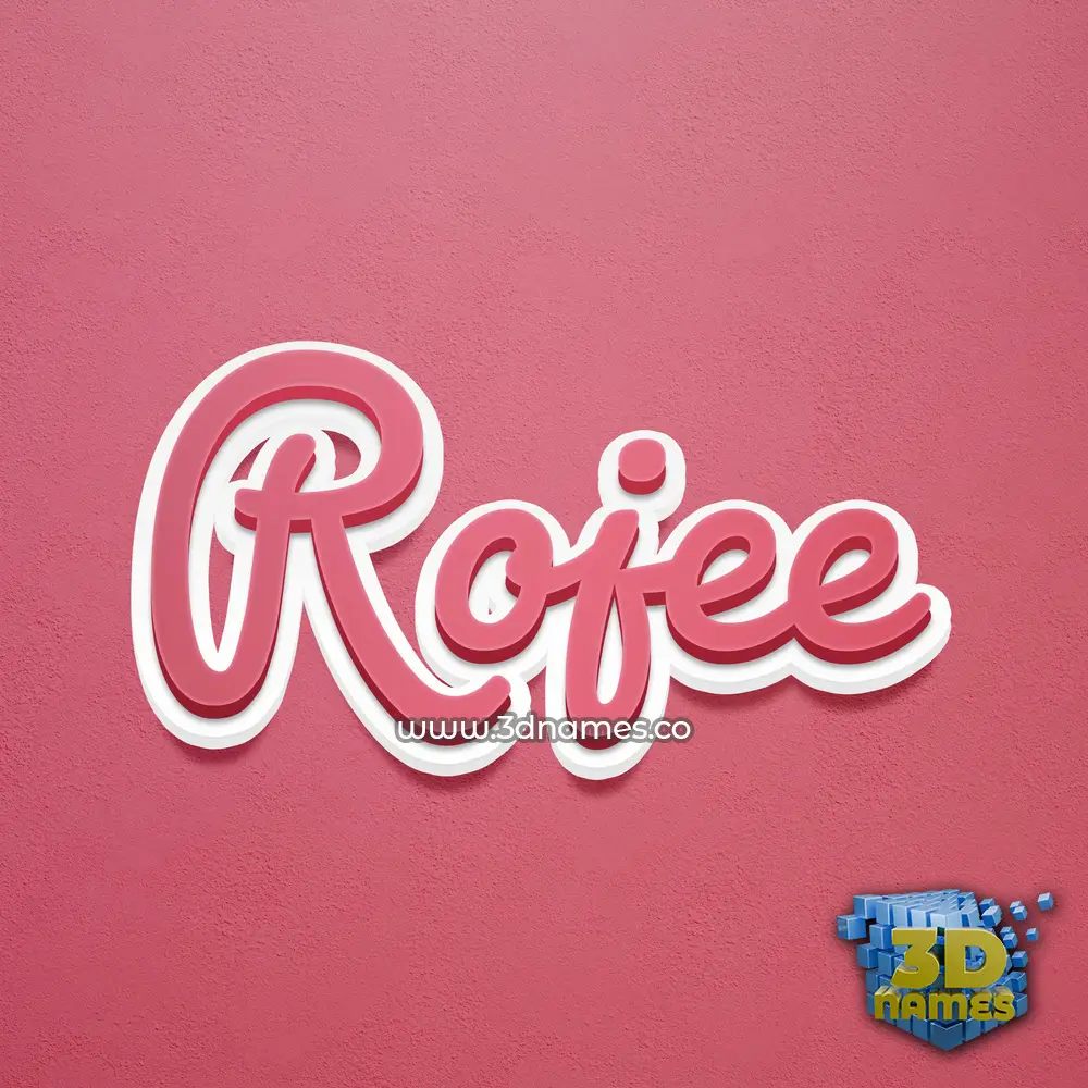 rojee in Red Scribble style - 3D name wallpaper