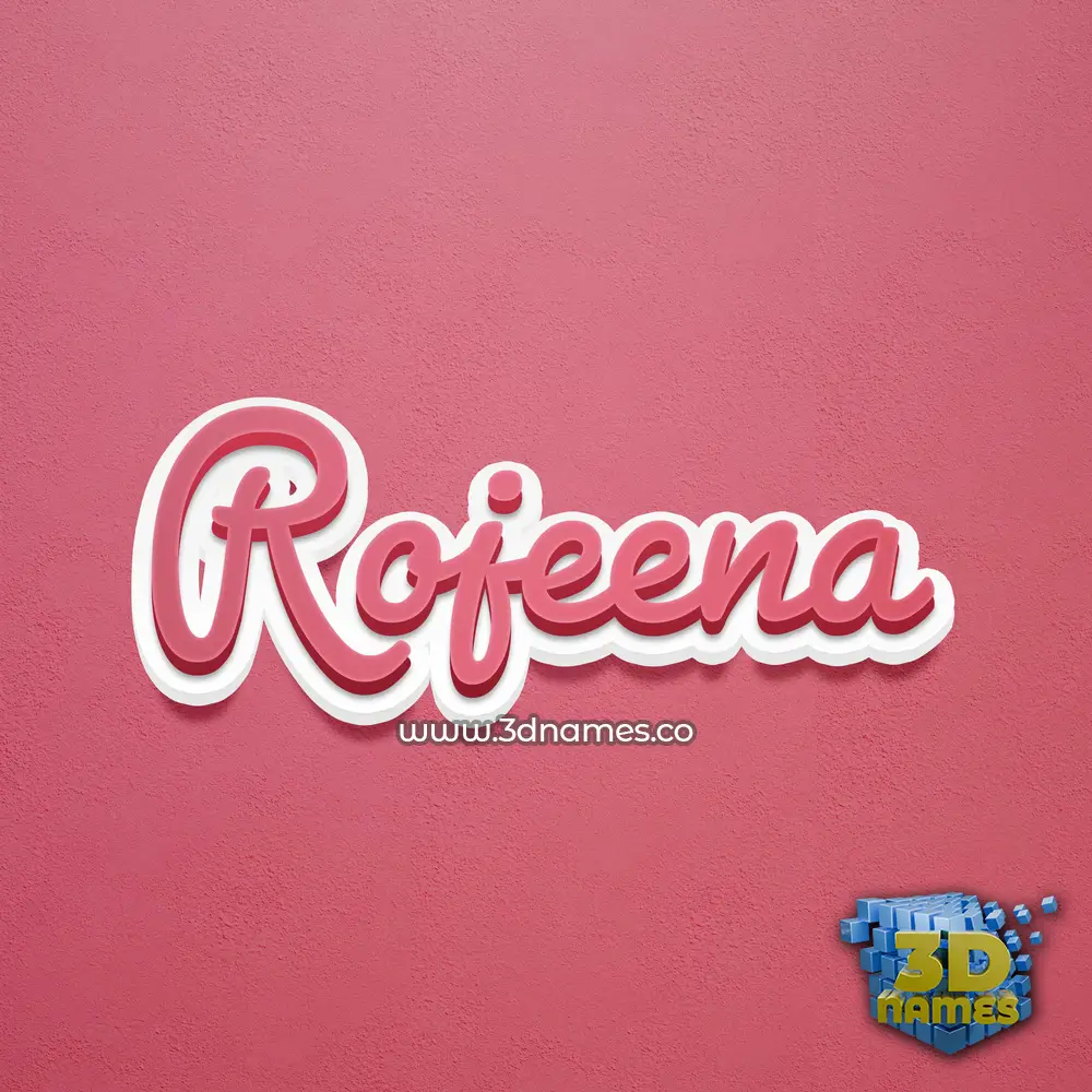 rojeena in Red Scribble style - 3D name wallpaper