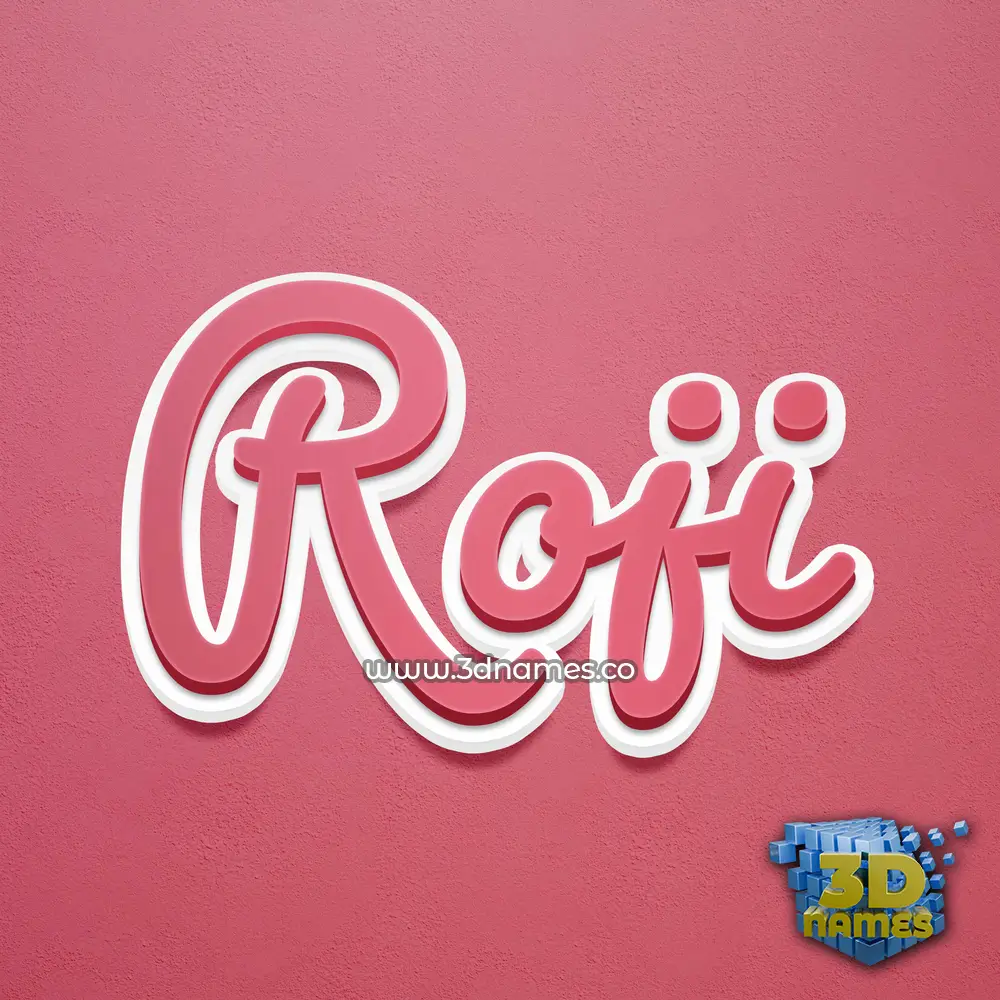 roji in Red Scribble style - 3D name wallpaper
