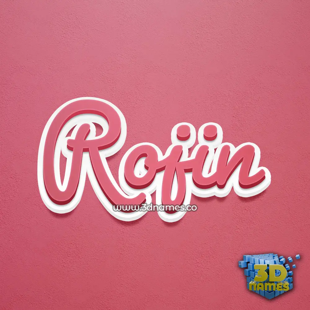 rojin in Red Scribble style - 3D name wallpaper